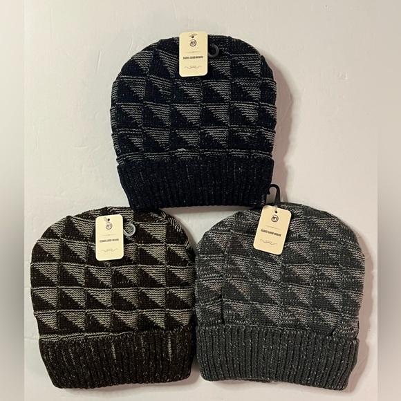 New With Tags Set of Three Fleece Lined Beanies - Picture 2 of 4